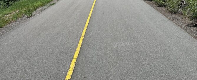 Vail Pass bike lanes during a Vail Pass Bike Tour.