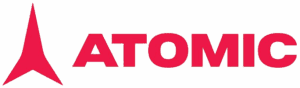 Atomic ski logo, featuring a prominent red design, representing a brand carried by Charter Sports for ski and snowboard rentals in Colorado.