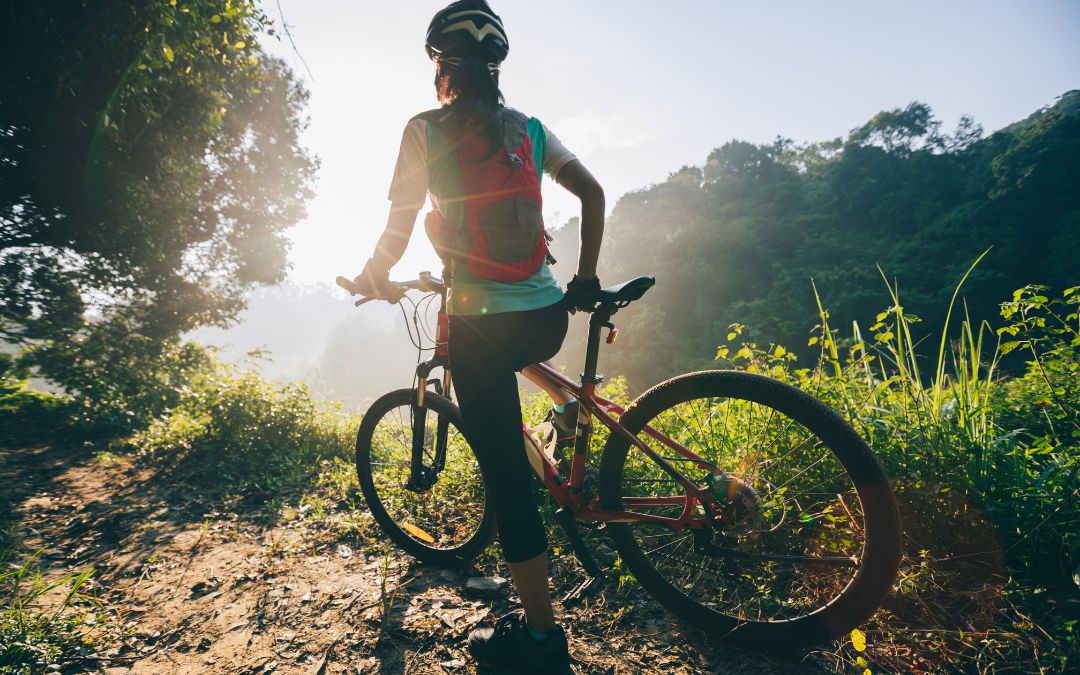 riding a bike