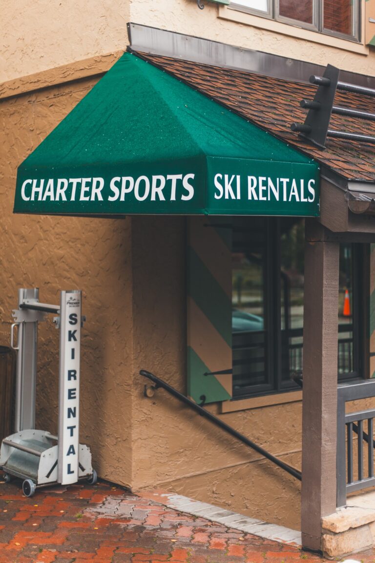 Charter Sports Ski Rentals at Lion Square Lodge next to the Eagle Bahn Gondola in Lionshead, Vail