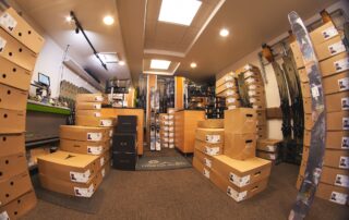 Inside the Charter Sports ski rental shop at Lion Square Lodge North in Vail